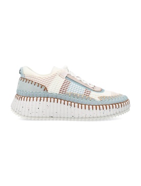 CHLOÉ Elegant Delicate Blue Lace-up Sneakers