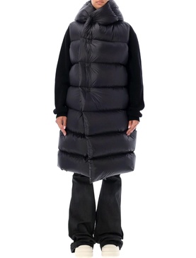 RICK OWENS Luxury Quilted Sleeveless Hooded Puffer Vest