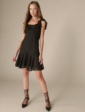 women's ruffle mini dress