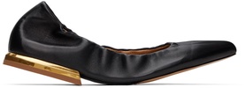 Black Leather Ballerina Flats