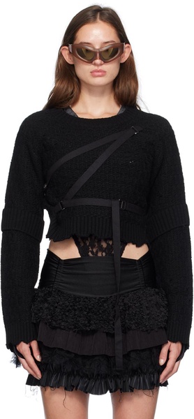 Black Nora Strap Sweater