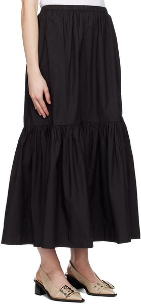 organic cotton flounced maxi skirt