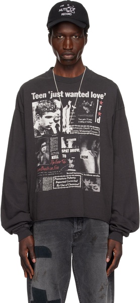 Black 'Teen Just Wanted Love' LS T-shirt