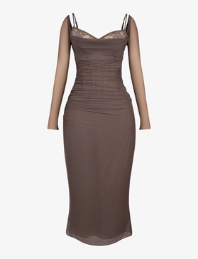 Katarina corseted stretch-woven maxi dress