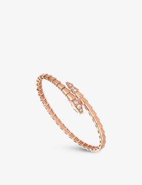 Serpenti Viper 18ct rose-gold and 0.47ct diamond bracelet