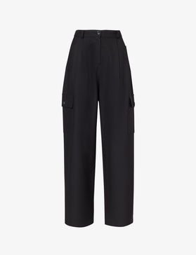 Maesa straight-leg high-rise stretch-woven trousers