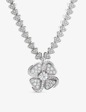 Fiorever 18ct white-gold and 4.95ct brilliant-cut diamond necklace