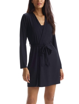 butter lounge robe in black