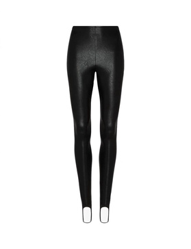 faux leather stirrup legging slg79 in black