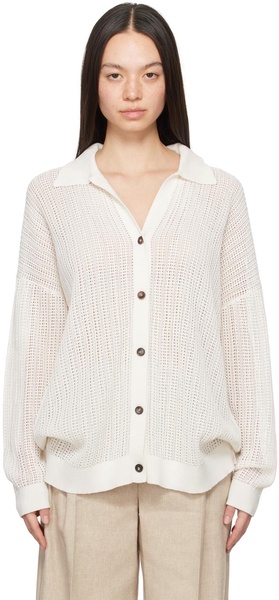 Off-White Semi-Sheer Cardigan