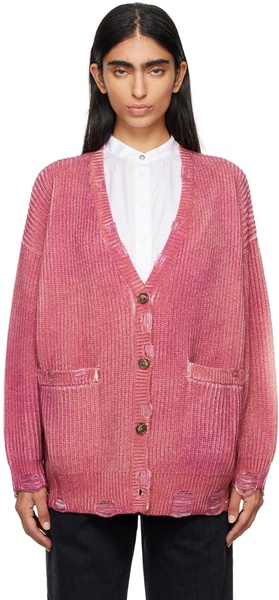 Pink Oversized Cardigan