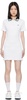 White Shirred Minidress