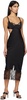 Black Sweetheart Neck Midi Dress