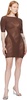 Brown Jacquard Minidress