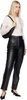 Black Straight Leather Pants