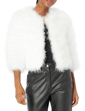 Ramy Brook Women's McKenna Cropped Feather Jacket