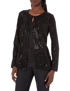 Anne Klein Women's Linear Shine Short Jacket