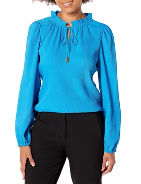 DKNY Women's Long Balloon Sleeve Blouse