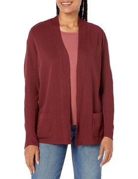 Jones New York Women's Open Front Cardi W/Rib Placket