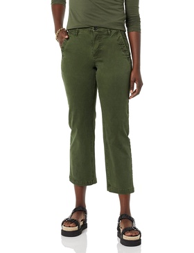 Amazon Essentials Women's Stretch Chino Wide-Leg Ankle Crop Pant (Previously Goodthreads)