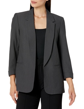 Jones New York Women's Notched Collar Jacket W/Rolled Sleeves