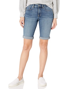 NYDJ Women's Petite Briella Jean Shorts with Roll Cuffs | Slimming & Flattering Fit