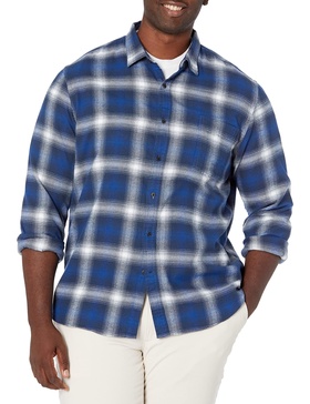 Amazon Essentials Men's Slim-Fit Long-Sleeve Plaid Flannel Shirt (Limited Edition Discontinued Colors