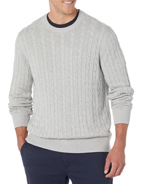 Brooks Brothers Men's Cotton Cable Crew Neck Sweater