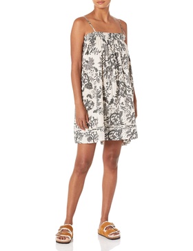 Lucky Brand Women's Printed Mini Smocked Dress