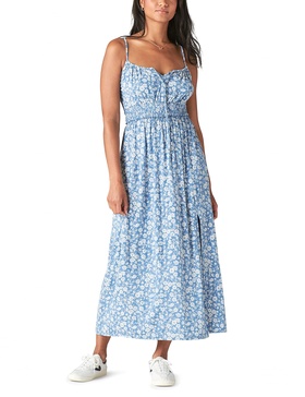 Lucky Brand Women's Sleeveless Smocked Dress