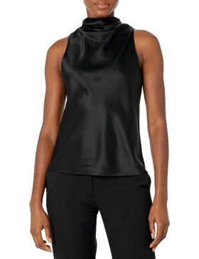 Theory Women's Satin High Cowl-Neck Top