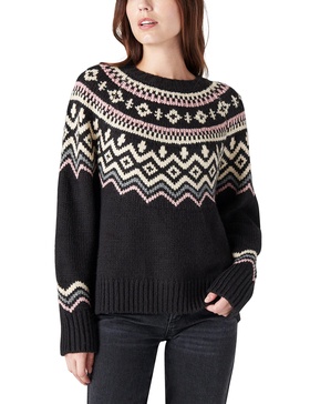 Lucky Brand Women's Fair Isle Print Pullover