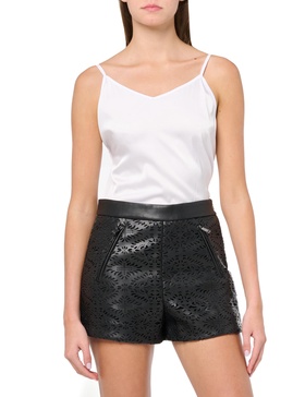 Ramy Brook Women's Brylee Lasercut Faux Leather Short