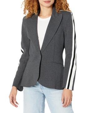 Norma Kamali Women's Side Stripe Single Breasted Jacket