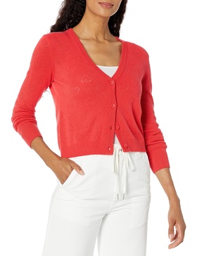 Monrow Women's Hj0277-wool Cash Sweater Fitted Cardigan