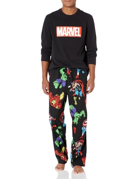 Amazon Essentials Disney | Marvel | Star Wars Men's Flannel Pajama Sleep Sets