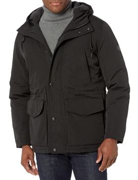 LONDON FOG Men's Faux Sherpa Lined Parka