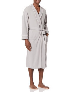 Amazon Essentials Men's Lightweight Waffle Robe (Available in Big & Tall)