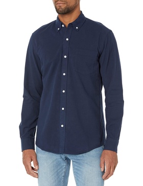 Amazon Essentials Men's Slim-Fit Long-Sleeve Pocket Oxford Shirt