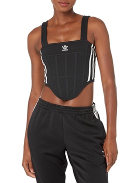 adidas Originals Women's Plus Size Ribbed Corset Tank