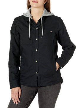 Dickies Women's Duck Hooded Shirt Jacket