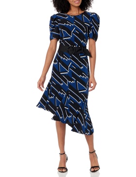 KARL LAGERFELD Women's Logo Print Dress with Belt