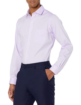 Buttoned Down Men's Tailored Fit Spread Collar Solid Non-Iron Dress Shirt