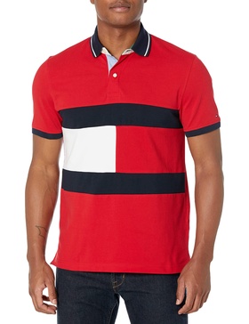 Tommy Hilfiger Men's Polo Shirt With Magnetic Buttons Custom Fit