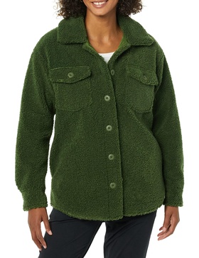 Amazon Essentials Women's Oversized Teddy Sherpa Shirt Jacket (Previously Goodthreads)