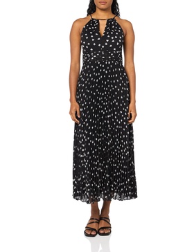 Adrianna Papell Women's Print Pleat Ankle Dress