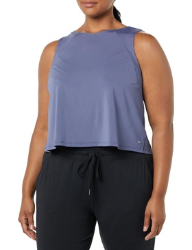 Amazon Essentials Women's Tech Stretch Cropped Loose-Fit Tank