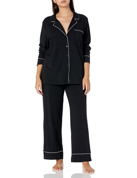 Amazon Essentials Women's Cotton Modal Long-Sleeve Shirt and Full-Length Bottom Pajama Set