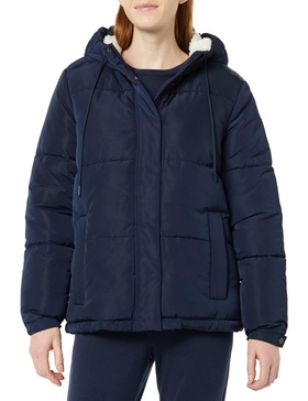 Amazon Essentials Women's Water Repellent Sherpa Lined Hooded Puffer Jacket (Available in Plus Size) (Previously Amazon Aware)