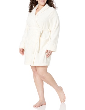 Amazon Essentials Women's Mid-Length Plush Robe (Available in Plus Size)